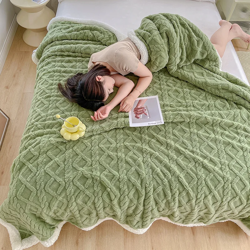 

Thicken Warm Winter Fleece Sherpa Blankets for Bed Fluffy Cozy Sofa Throw Blanket Soft Home Decor Bed Cover Bedspread on the Bed