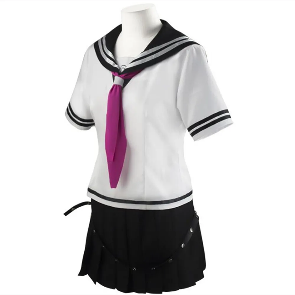 Mioda Ibuki Cosplay Costume Anime Danganronpa Colorful Devil Horn Wig For Woman Halloween Carnival Costume Props