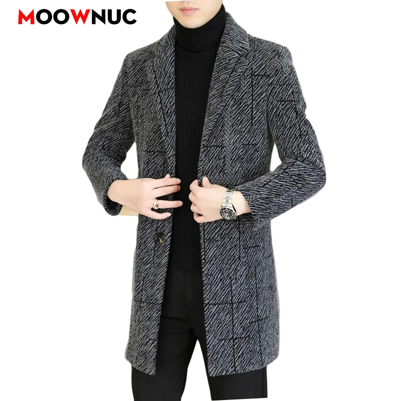 Осенняя мужская одежда пальто Мужское тренчкот шерстяное зимнее Мужская теплое