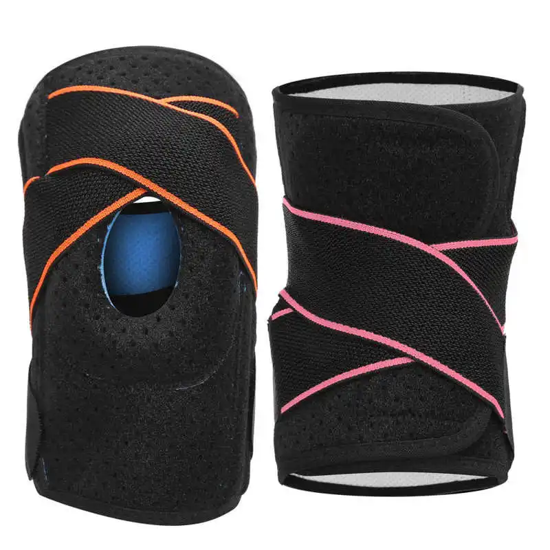 

Sports Knee Pads Breathable Silicone Elastic Compression Fabric Knee Support Brace 360 Degree Surround with Side Stabilizers for