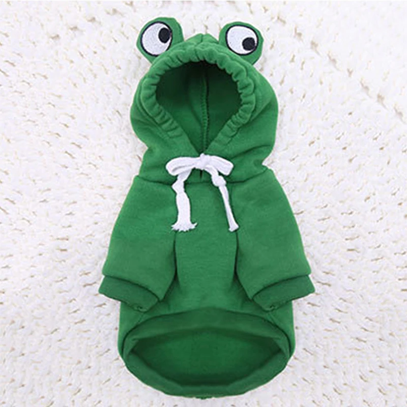 

New Frog Variant Suit Cat Small Medium-Sized Dog Autumn And Winter Sweater Pet Fleece Leisure Clothing Supplies