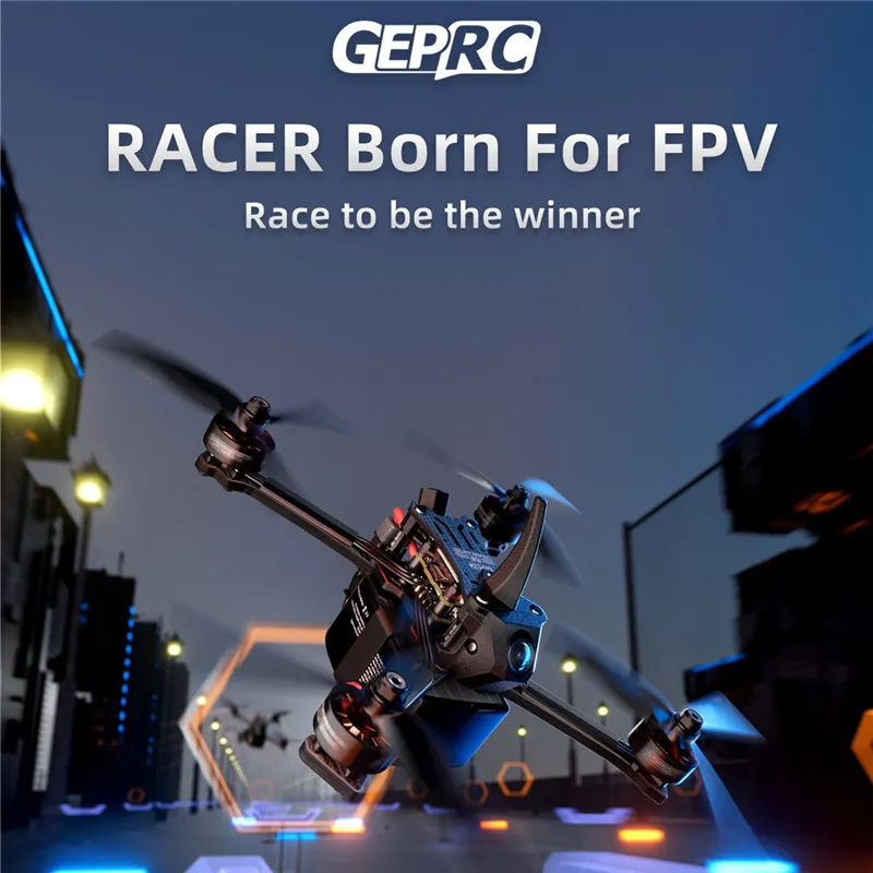 Гоночный Квадрокоптер GEPRC Racer 5 дюймов FPV, многоцелевой F722 E55A стек 400 МВт Runcam Nano4 SPEEDX2 2207 2050KV / F60PROV 202020kv