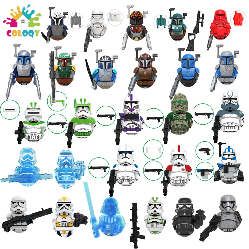 

Disney Toys Wars Soldiers Building Blocks Mini Action Figures Mech Helmet Bricks Toys For Kids Birthday Gifts