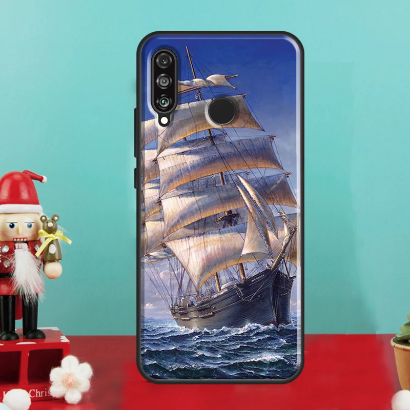Фото Чехол с пиратским кораблем для Huawei Nova Y70 Y90 Y60 Y72 Y61 Y91 12s 12i 11i 7i 8i 9 10 SE P60 Pro P30 P40 Lite №4