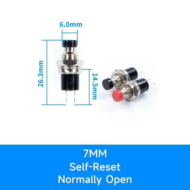 Металлические кнопки переключателя PBS-110 PB05A 5мм 7мм 10мм