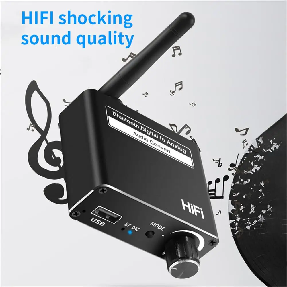 

Bluetooth-приемник 5,0, аудио, музыка, цифровой ТВ-конвертер, U-диск, D/A, оптический коаксиальный стерео-адаптер 3,5 мм R/l