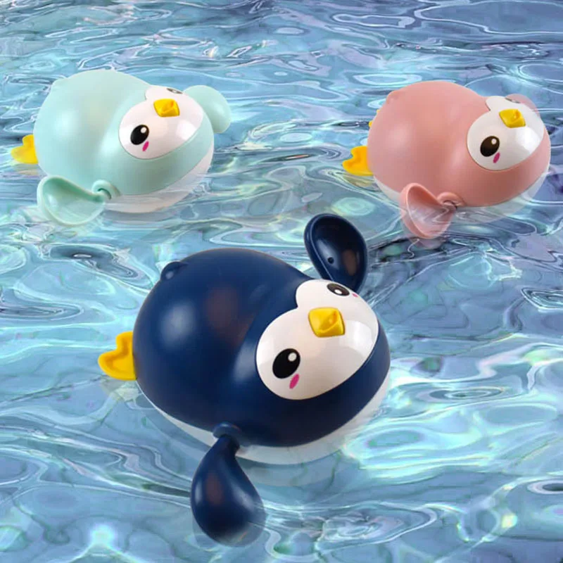 

Baby Bath Toys Animal Cute Cartoon Whale Penguin Classic Baby Water Toy Infant Swim Chain Clockwork Toy For Kid