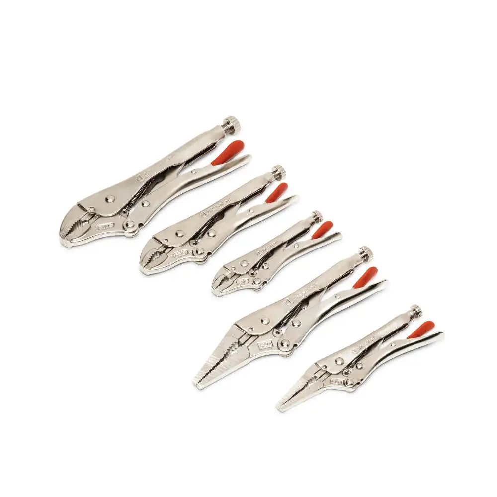 

5 Pc Curved And Long Nose Locking Plier Set Car Repair tools