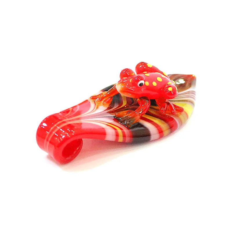 

Easter Decor Colorful Murano Glass Leaf Pendant With Cute Frog Mini Figurine Ornament Home Outdoor Garden Decoration Accessories