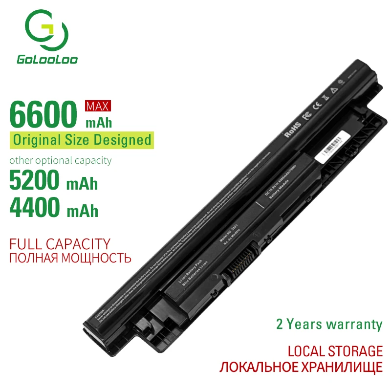 

Аккумулятор Golooloo для ноутбука DELL Inspiron 3421 3721 5421 5521 5721 3521 3437 3537 5437 5537 3737 5737 XCMRD 6000 мАч MR90Y