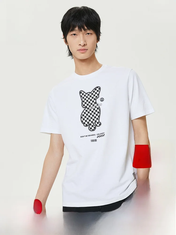 Jack Jones летняя деловая повседневная рубашка с принтом собаки и пузырьками