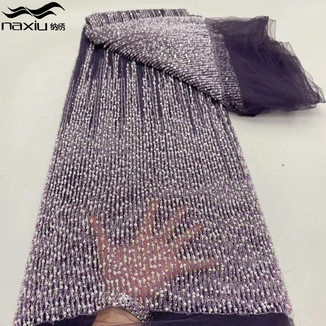 Африканская кружевная ткань Madison 2021 высокое качество бусины ручной работы