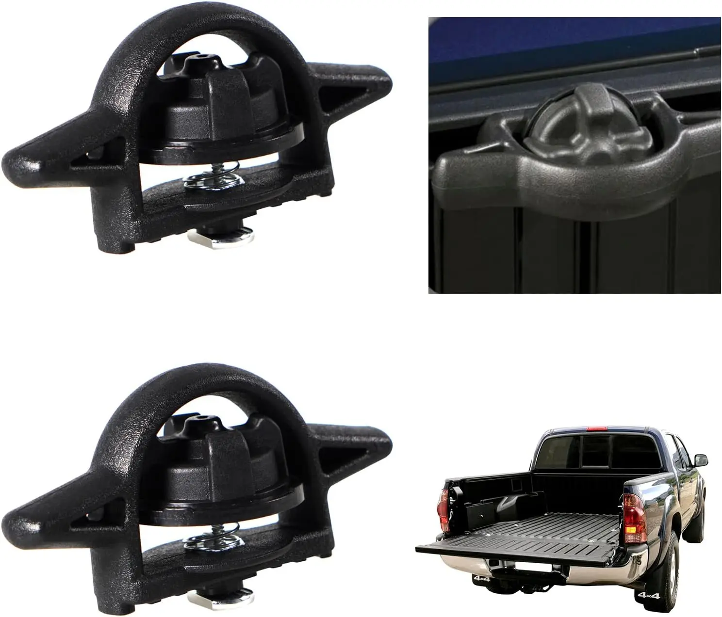 

2 шт., автомобильные крепления для Toyota Tacoma Tundra Jeep Gladiator Ram Rail System, черные автомобильные аксессуары