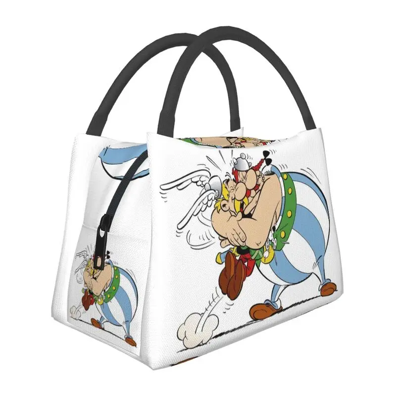 

Comic The Adventures Of Asterix And Obelix Portable Lunch Boxes Women Leakproof Cooler Thermal Food Insulated Lunch Bag