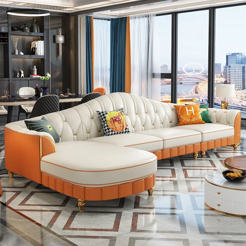 Итальянские дизайнерские роскошные диваны L-образной формы секционные