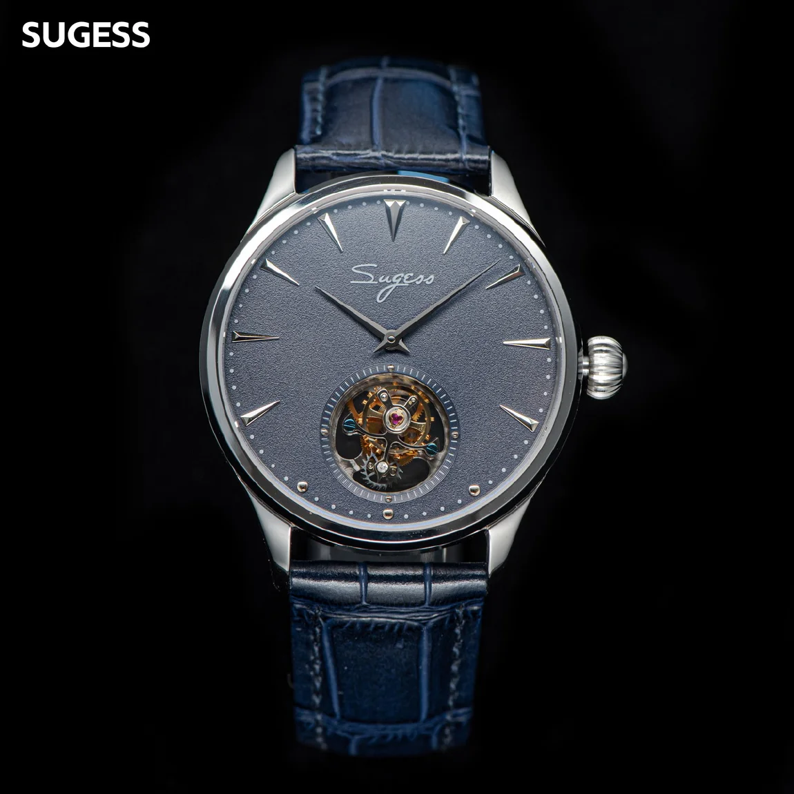 

Sugess Tourbillon Watch Master Seagull Movement ST8000 Genuine Luxury Dress WristWatches Vintage Mechanical Men Watches Gift New