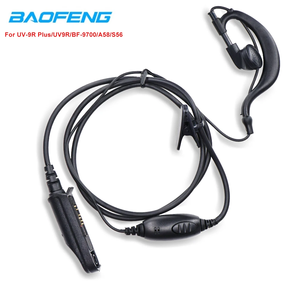 

Waterproof Earphone Earpiece Headset for Baofeng UV 9R Plus BF-9700 BF-A58 S56 UV-XR Walkie Talkie Two Way Radio Accessories Ear