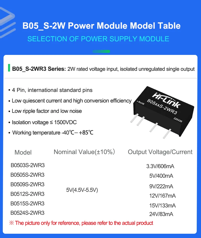 2 шт./лот DC Вт B0503S/B0505S/B0509S/B0512S/B0515S/B0524S-2WR3 3 В/5 В/9 В/12 В понижающий модуль питания
