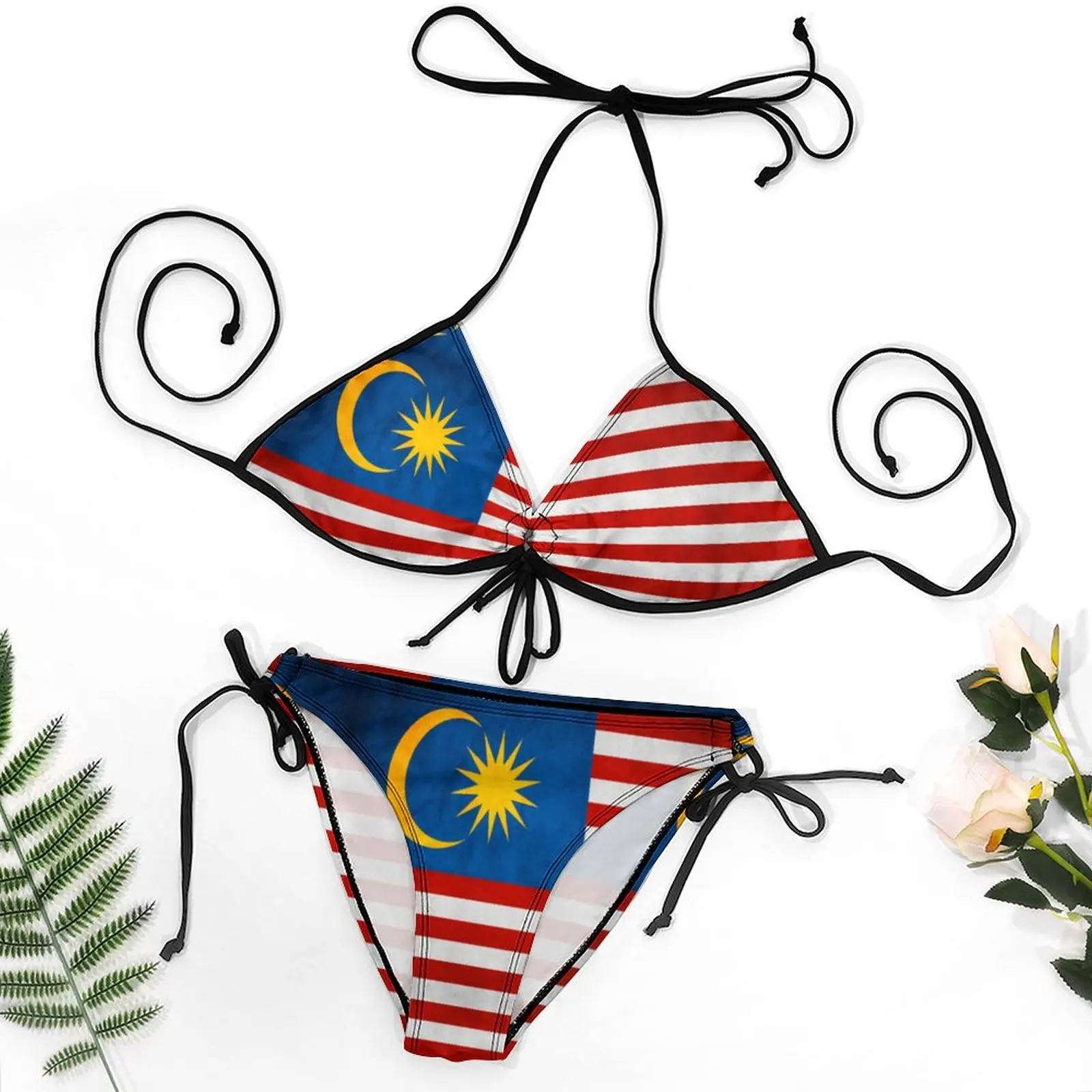 

Exotic Women's Bikinis Malaysia Malaysian Flag National Flag of Malaysia Bikini Novelty Beachwear High Grade Swimwear Funny No