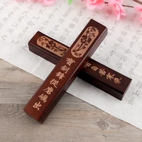 customized creative paper pressing paperweights wooden paperweights chinese calligraphie ink painting paperweights peso de papel