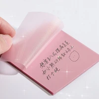 50 sheets colorful transparent pet memo pad posted it sticky notes planner sticker notepad school supplies kawaii stationery