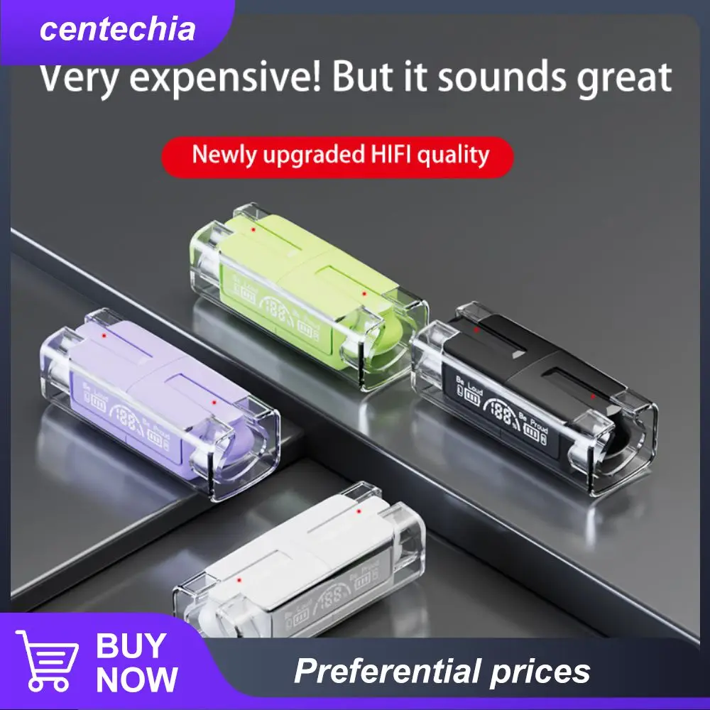 

Transparent Touch Smart Sports Headset 5.0 Tws Wireless Headset Low-delay Semi-in-ear Headphones Noise Reduction