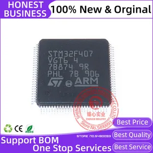 STM32F407 100% Original STM32F407VGT6 LQFP-100 ARM Microcontrollers - MCU ARM M4 1024 FLASH 168 Mhz 192kB SRAM