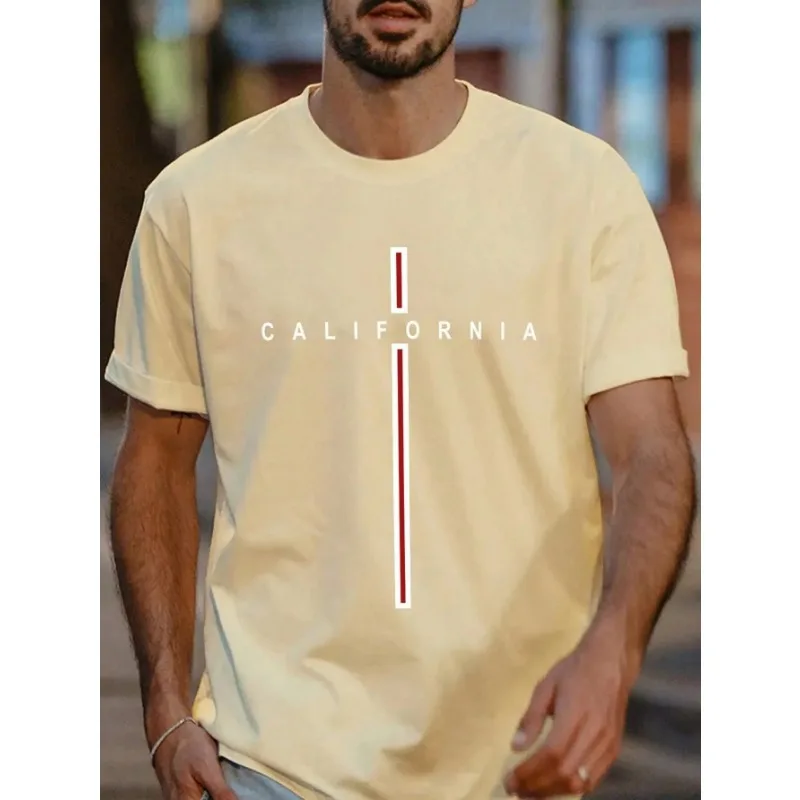 Качественные хлопковые футболки унисекс с принтом Калифорнии для мужчин женщин