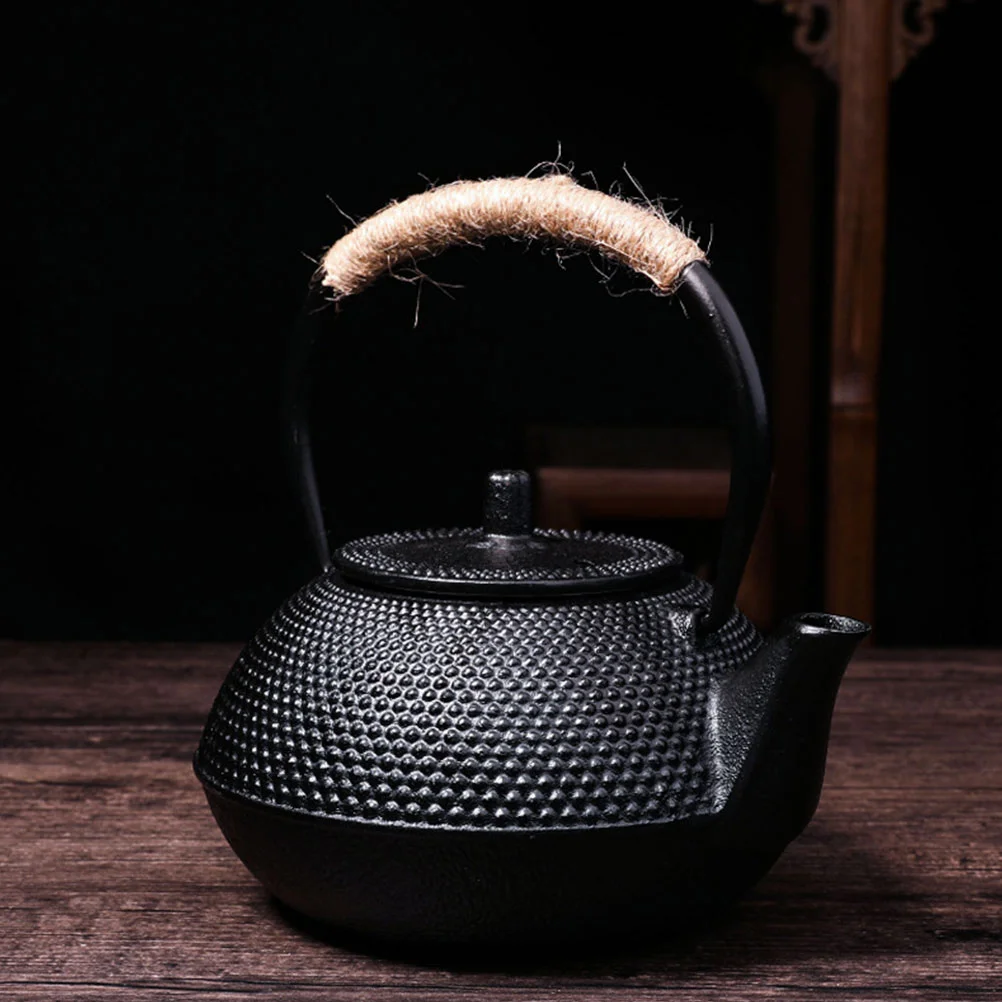 

Decor Tetsubin Iron Tea Pot Infuser Metal Teapot Handle Vintage Small Ware Kettle Office Retro