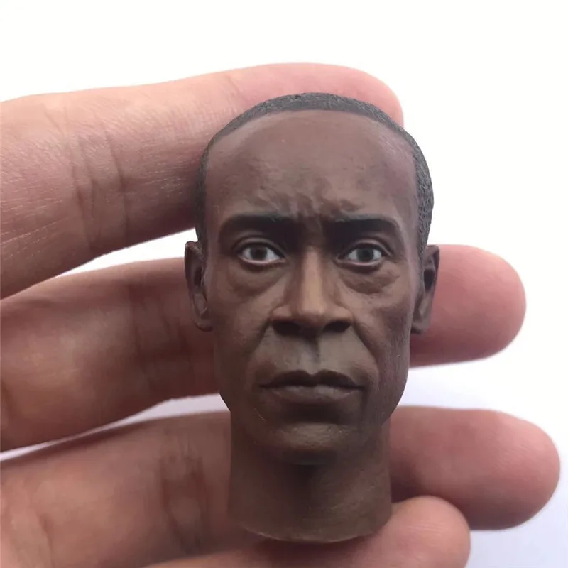 

1/6 Scale Figure Accessory Headscuplt War Machine Don Cheadle Black Skin For 12 Inch Strong Man Action Figure Male Body