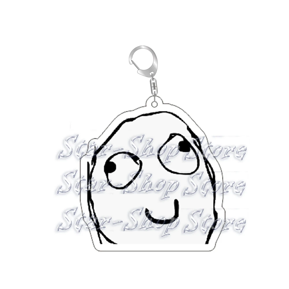 Забавный брелок с лицом тролля для аксессуаров сумка No Me Gusta Rage Face Forever Alone кулон