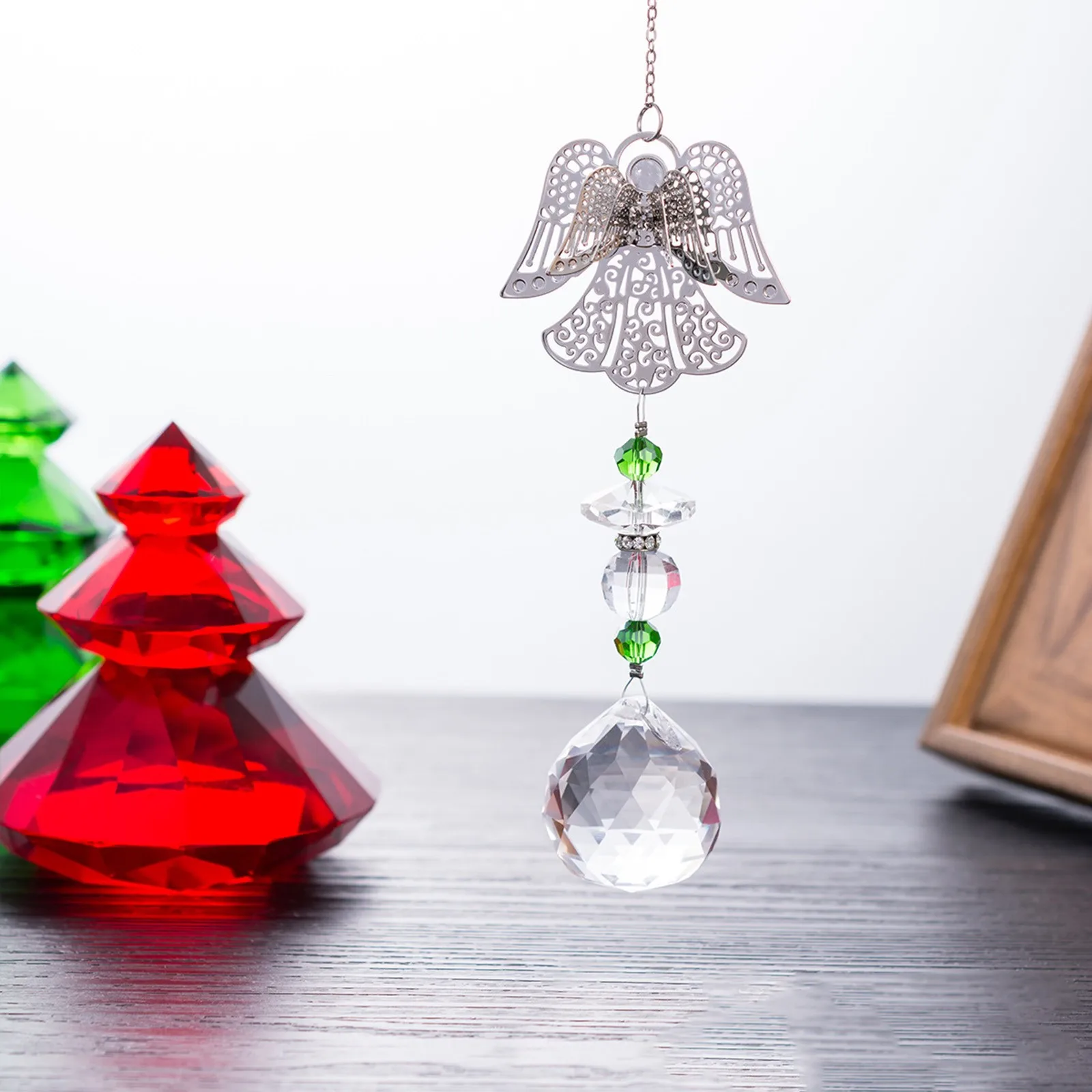 

Радужная Современная чакра, ангел, Ловец Солнца, искусственное украшение и подвески из кристаллов