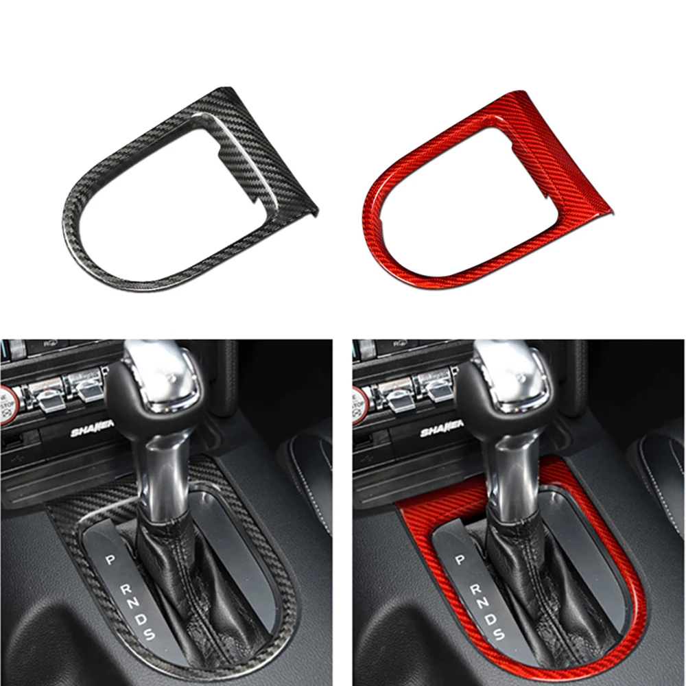 

Real Carbon Fiber Car Gear Shift Box Panel Cover Trim Decorative Kit For Ford Mustang 2015 2016 2017 2018 2019