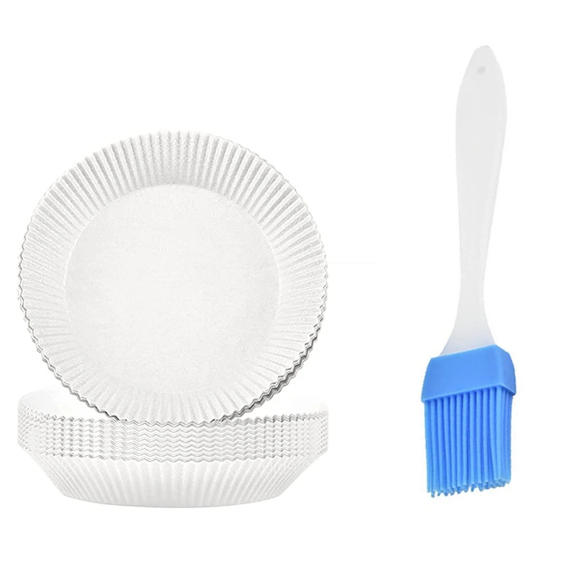 

HAEGER 100Pcs Air Fryer Parchment Paper Liners Non-Stick Disposable Liners , Unperforated Round Parchment Paper