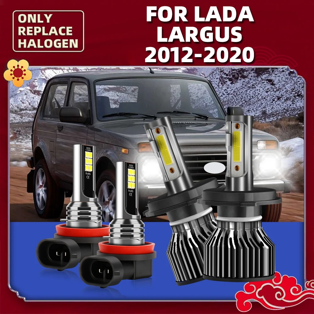 

Turbo Car LED Headlight / Fog Lamp 12V Vehicles Bulbs 2/4Pieces Fit For LADA LARGUS 2020 2019 2018 2017 2016 2015 2014 2013 2012