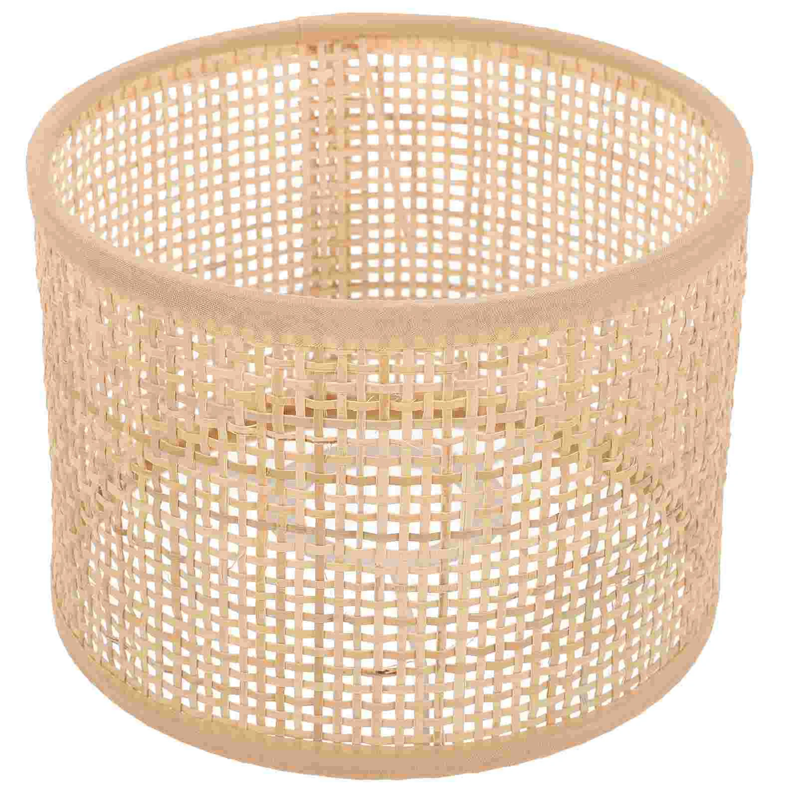 

Woven Lampshade Home Unique Adornment Cover Decor DIY Light Decorative Accessory Dustproof Rattan Craft Weaving