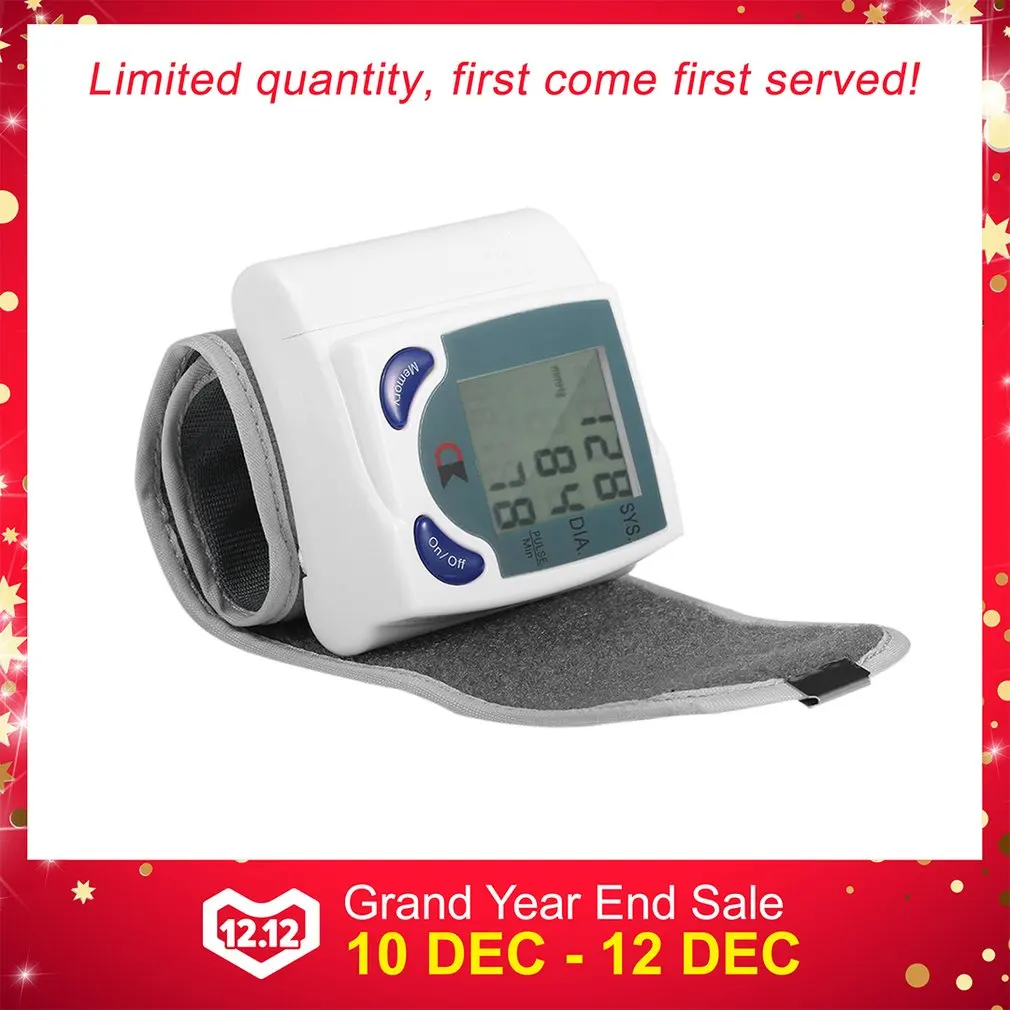 

Мини-гематоманометр, цифровой монитор на запястье, сфигмоманометр, измеритель пульса и частоты сердечных сокращений, устройство для измере...