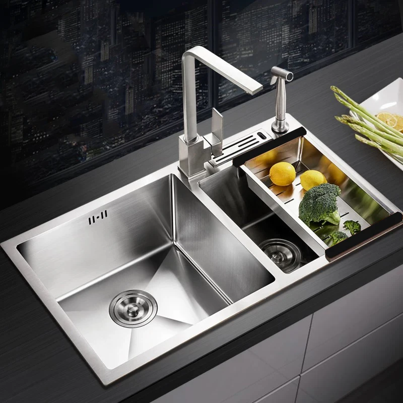 

Strainer Kitchen Sink Drainboard Stainless Steel Pipe Undermount Faucet Washing Sink Bathroom Cocina Accesorio Home Improvement