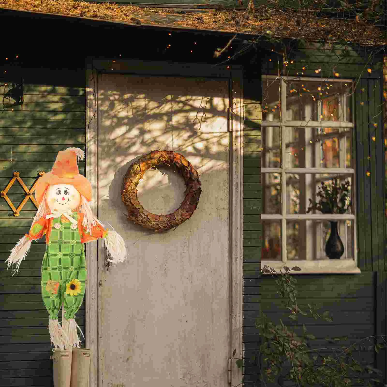 

Scarecrow Decor Scarecrows Decoration Fall Harvest Thanksgiving Garden Outdoor Decorations Standing Autumn Ornaments Porch Yard