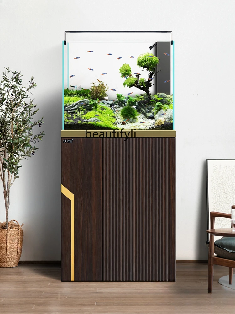 Аквариум для гостиной маленький средний ландшафт Lanshou набор водной травы супер