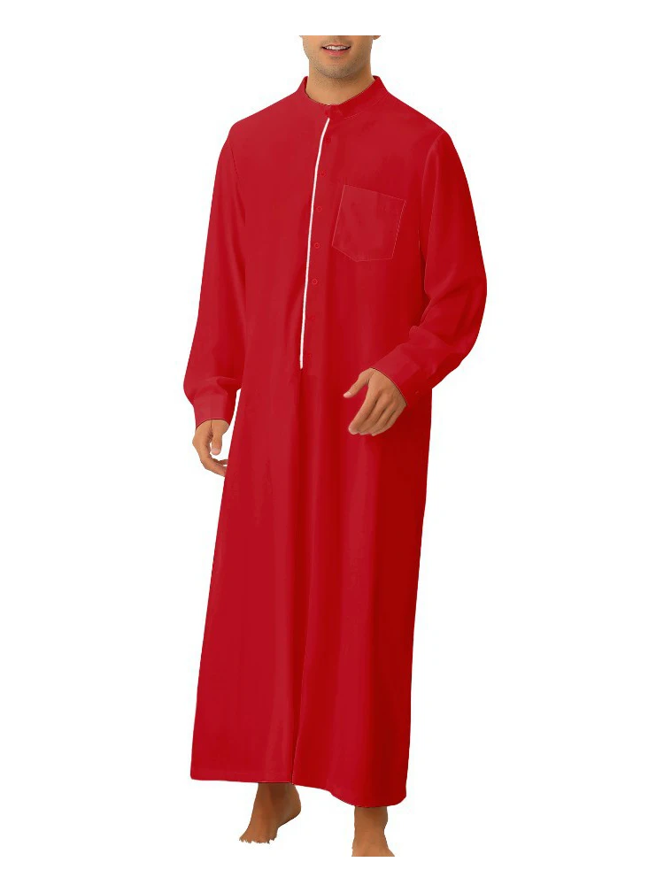 Islam Muslim Men Clothing Jubba Thobe Abaya Homme Musulman Caftan Islamic Robes Pakistan Saudi Arabia Eid Fashion Dress Djellaba