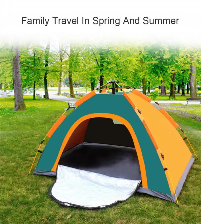 Outdoor Camping Tent Ultralight 2-3-4 Person Beach Tent 20D Silica Gel Single Double Persons Tent Hiking Shelters Camping Tools
