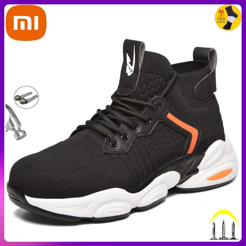 

Xiaomi Anti-smashing Men Safety Shoes Indestructible Work Shoes Puncture-Proof Sneakers Male Steel Toe Shoes Work Safety Boots