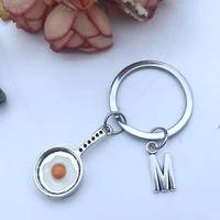 new a z keychain gourmet chef omelette omelette pan kitchenware keychain cute keychain toy gift key ring gourmet gift