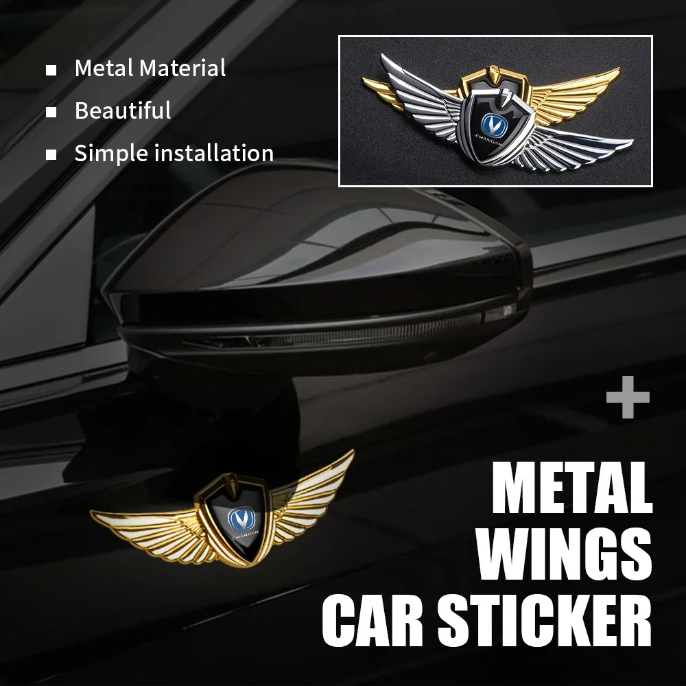

1Pcs Metal Car 3D Eagle Angel Wings Badge Trunk Fender Decoration Sticker For Changan CS15 CS55 CS75 CS35 Alsvin CX20 CX70 EADO
