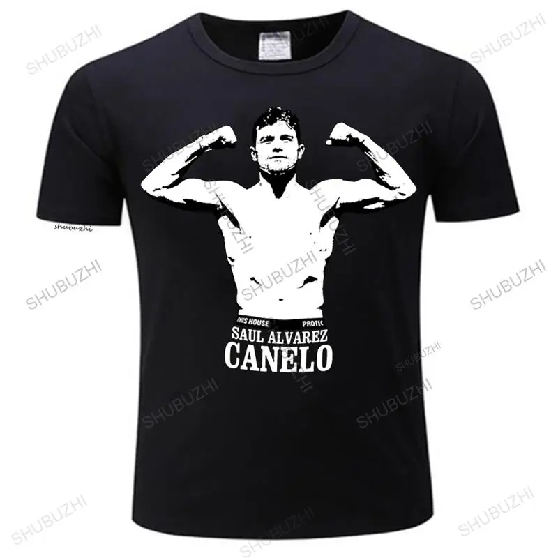 

men cotton tshirt new man bigger size teeshirt Canelo Alvarez T Shirt Boxer Boxing Gloves Present Casual vintage print Tee Shirt