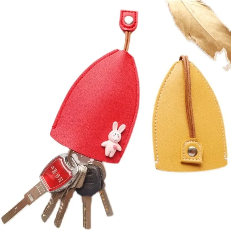 

1Pcs Water Drop Type Access Control Card Cover Mini Cute Cowhide Access Control Card Protective Case Sleeve Keychain Accessory