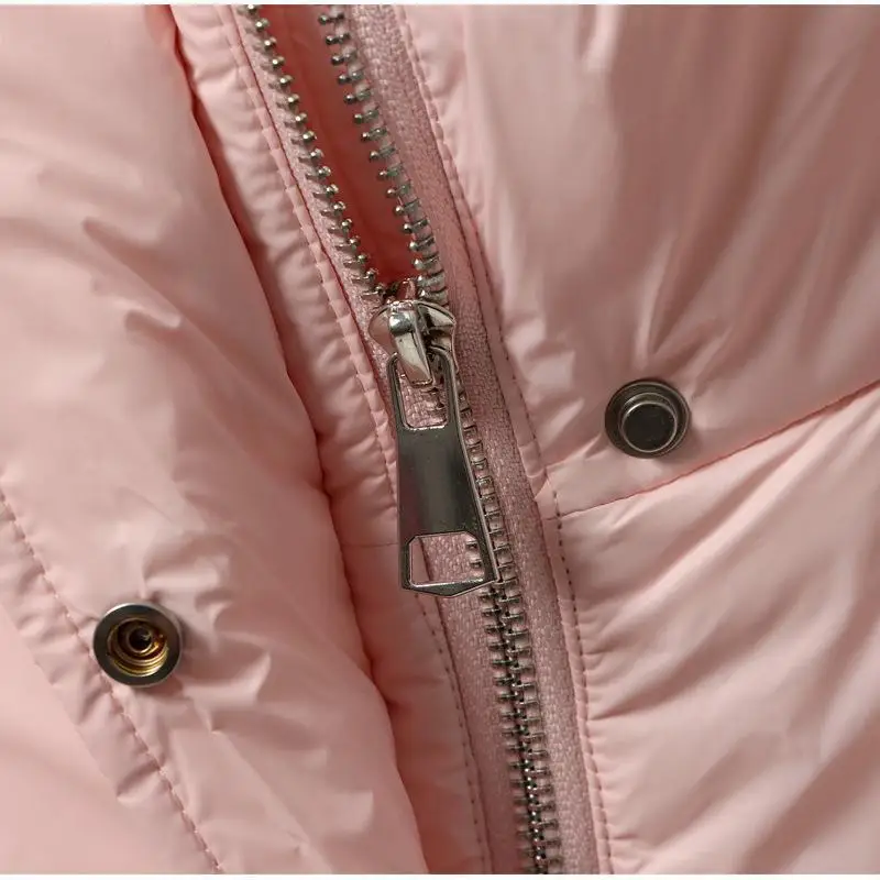 2022 New Navy Collar White Down Jacket Women's Winter Medium Length Korean Fashion Coat Thick Warm Famale Clothing Parkas Tops