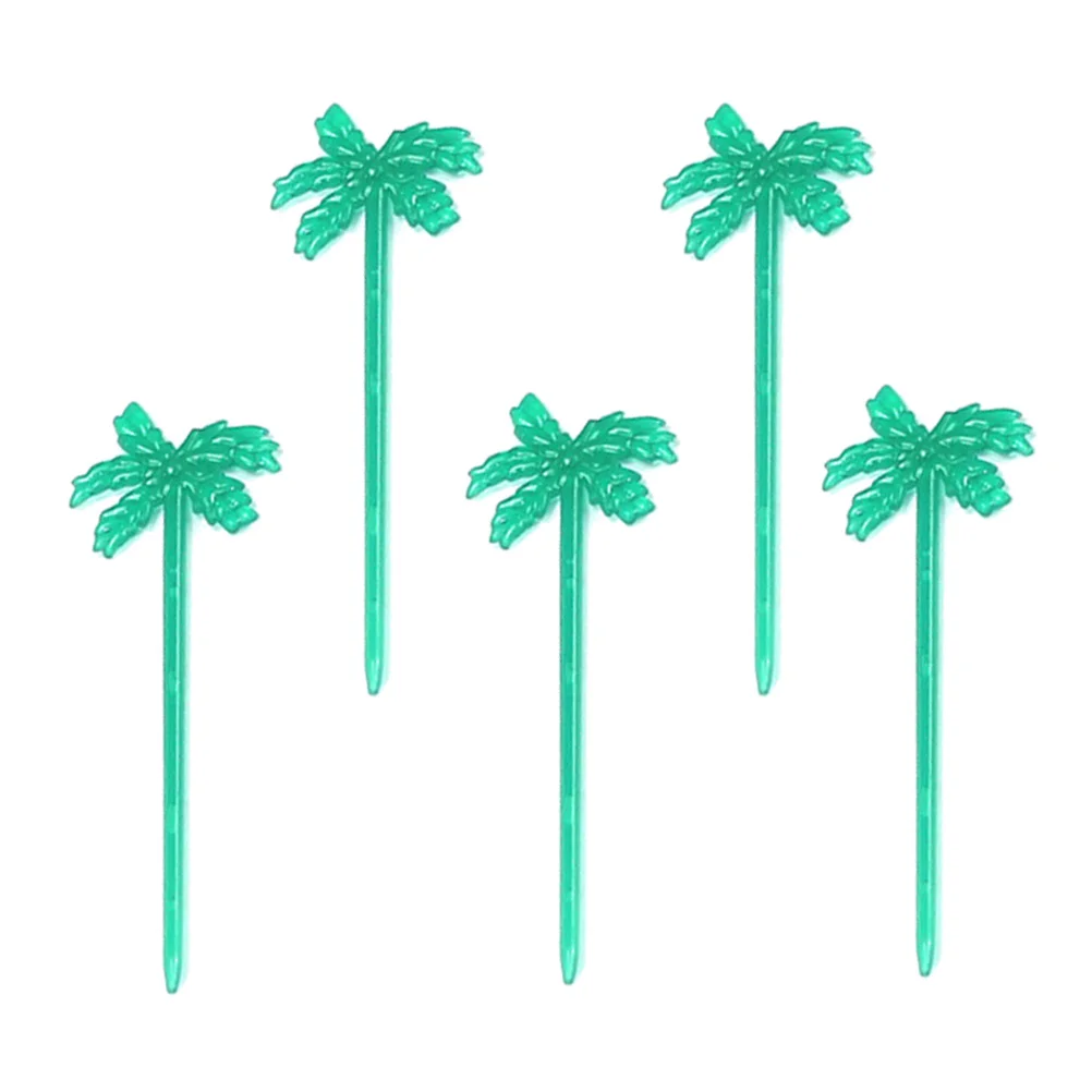 

Palm Tree Cake Topper Toppers Picks Plastic Wedding Cupcake Decor Toothpicks Food