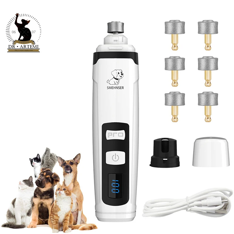 Электрические кусачки для ногтей с зарядкой через USB кошек и собак шлифовальная